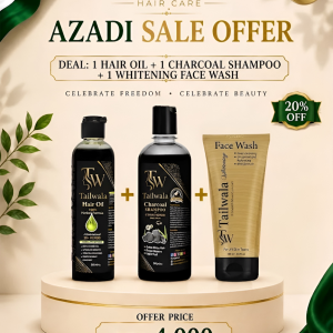 Tail Wala Hair Oil + Charcoal Shampoo + Face Wash Combo
